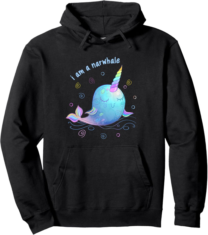 Ich bin ein Narwal und kein Einhorn Lustiges Mädchen Pullover Hoodie