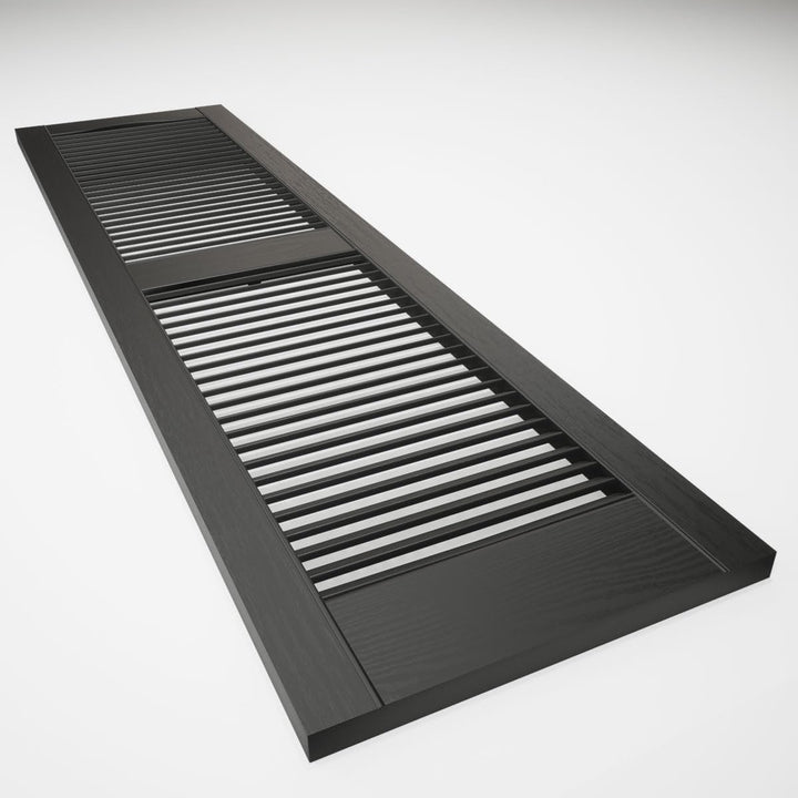 Ekena Millwork Lifetime Vinyl LL1S12X03600BL Standard Cathedral Top Center Mullion, Open Louver Viny