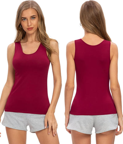 Ymmchy Tank Tops für Damen Unterhemd Stretch Workout Tops 4-er Pack S 4-pack Schwarz/Grau/Dunkelblau