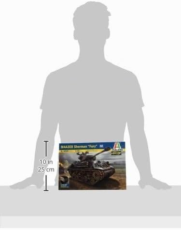 Italeri 510006529 - 1:35 M4A3E8 Sherman, Fury, Panzer, Schwarz, Mittel