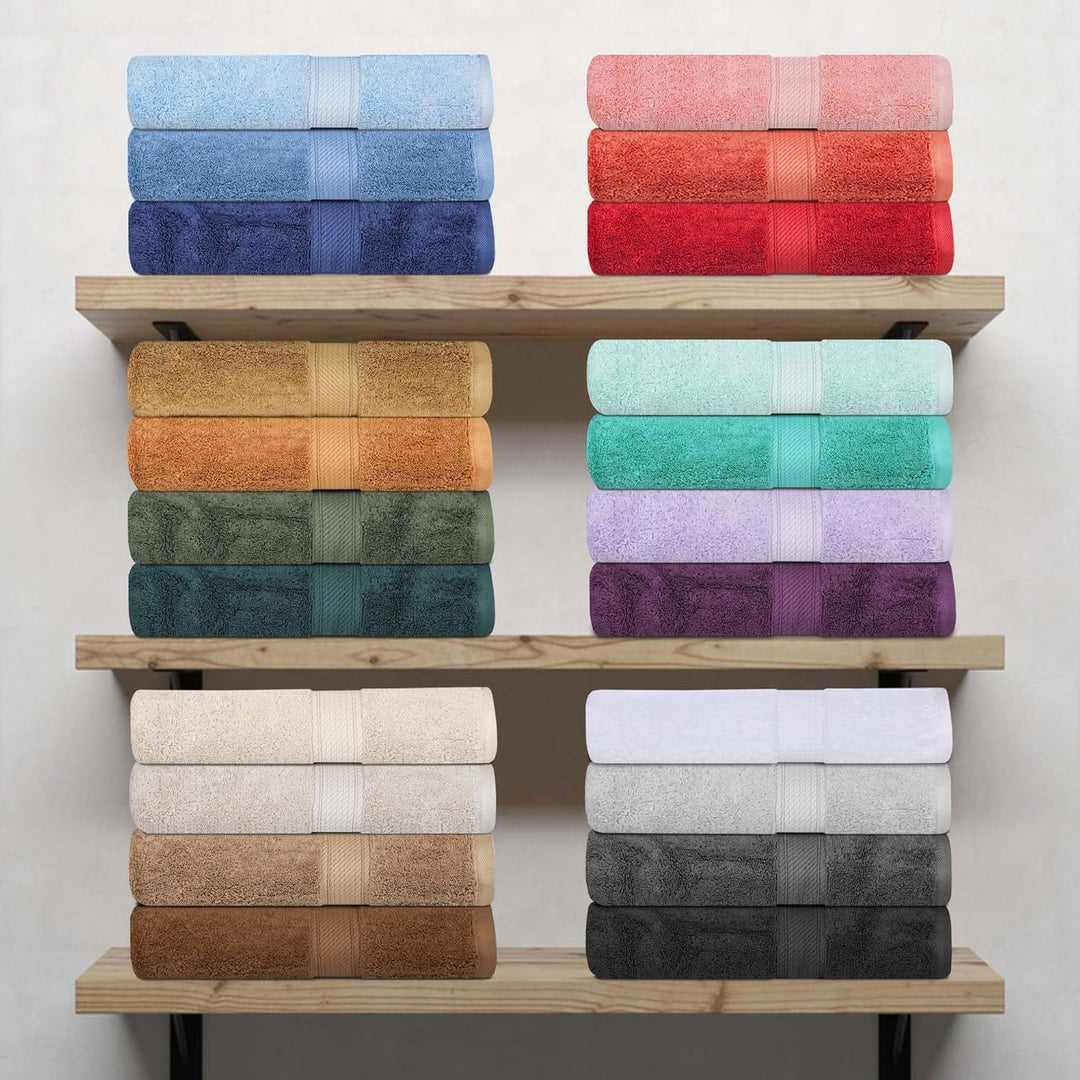 SUPERIOR Ägyptische Baumwolle Handtuch-Set, Dunkelgrau, 2PC Bath, 2, Dunkelgrau