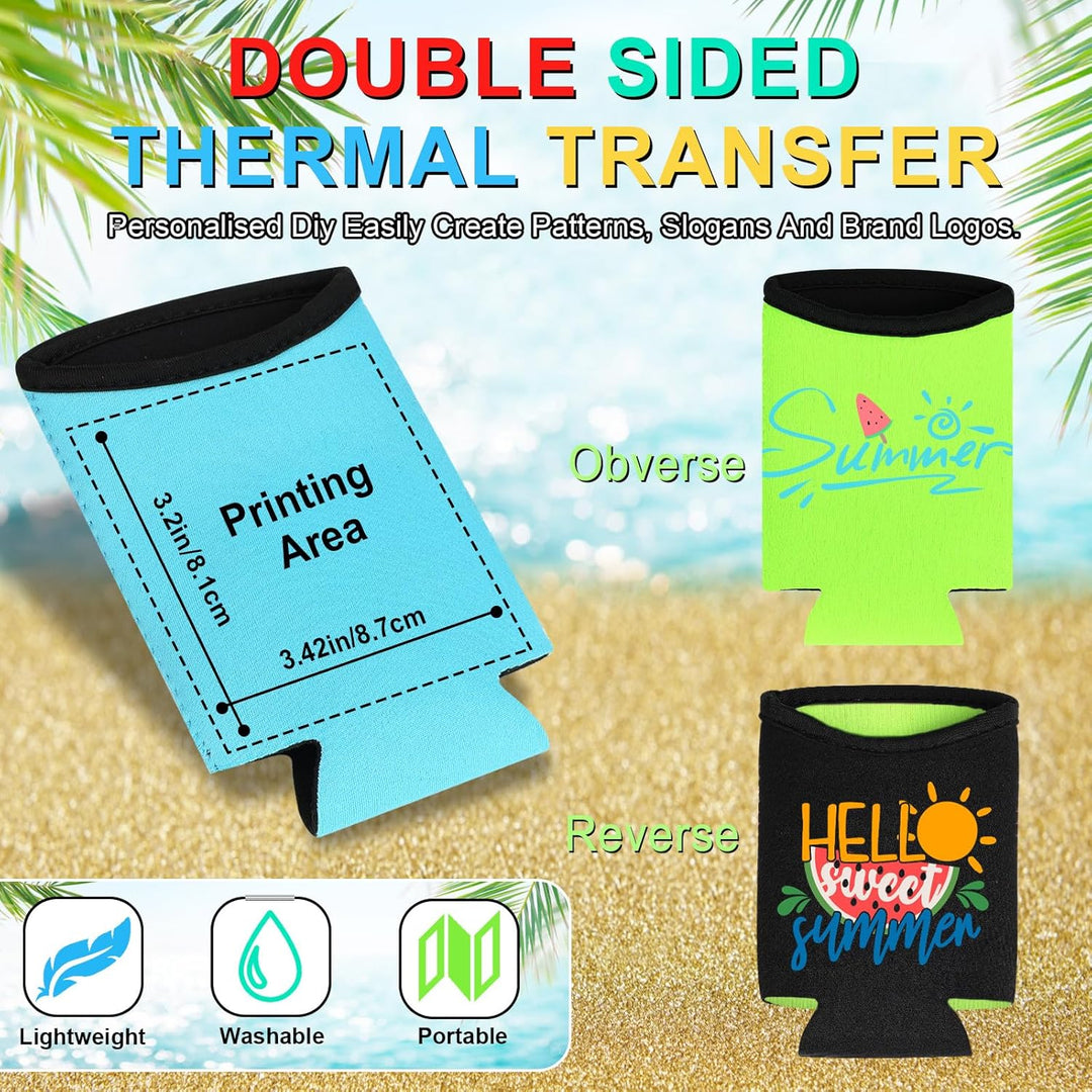 Desing Wish 8 Stück Neopren Dosenkühler Isolierte DIY Kühlmanschette Bierflaschen Dosenhülle Kühler