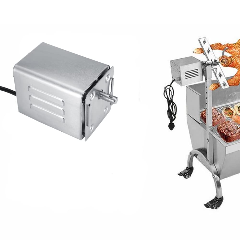 Zerodis Grillspiess Set, 50-70KGF Outdoor Rotisserie Kit Edelstahl BBQ Rotisserie Motor Elektro Roas