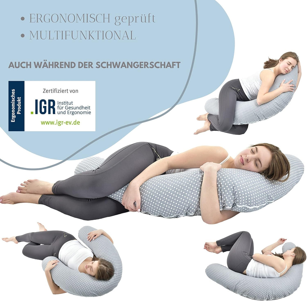 sei Design Stillkissen Mikroperlen XXL Lagerungskissen Schwangerschaftskissen Seitenschläferkissen 1