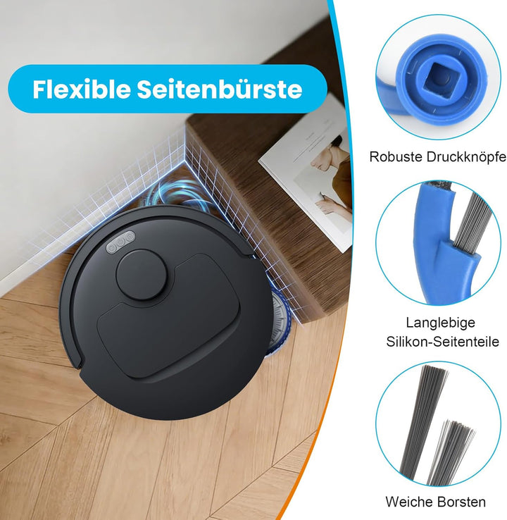 25 Stück Zubehör für Ecovacs Deebot T30C, T30C Omni, T30C Omni Gen2 Saugroboter Ersatzteile, 2 Haupt