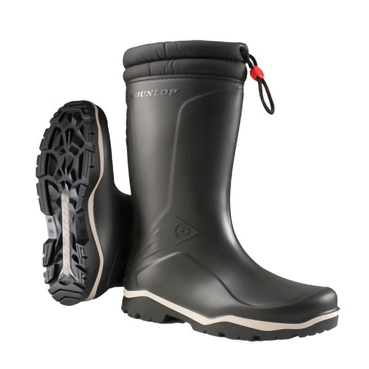 DUNLOP Protective Footwear Kids Blizzard, gefütterte Kinder Gummistiefel, Schwarz