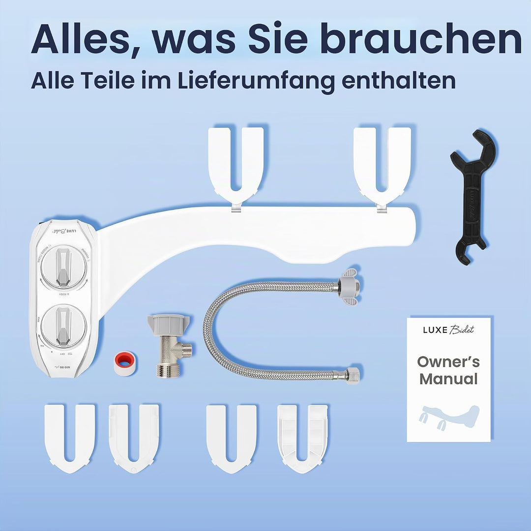 LUXE Bidet NEO 185 Plus – Mechanischer Bidet-WC-Sitzaufsatz der nächsten Generation mit innovativen