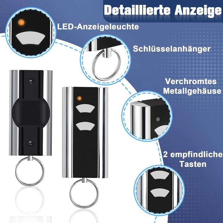 pepape 2 Stück für Normstahl Handsender RCU 433-2K, RCU 433-4K, EA433 2KM | Kompatibel mit Entremati