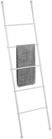 WENKO Handtuchleiter Mod. Viva praktischer Handtuchhalter aus weiss lackiertem Stahl 5 Handtuchstang