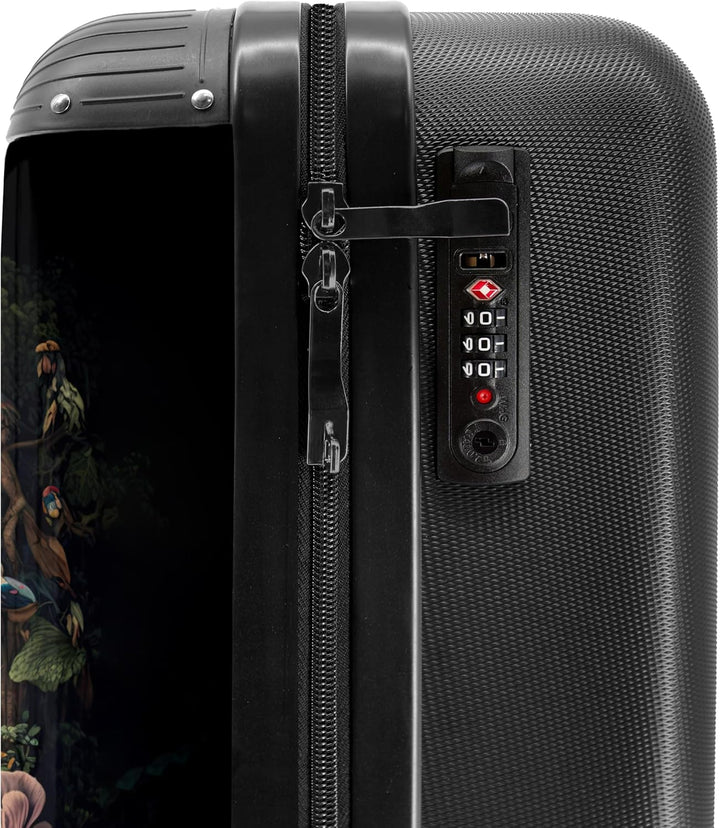 NoBoringSuitcases.com® Koffer Handgepäck Trolley Rollkoffer Kleine Reisekoffer mit 4 Rollen - Vogel