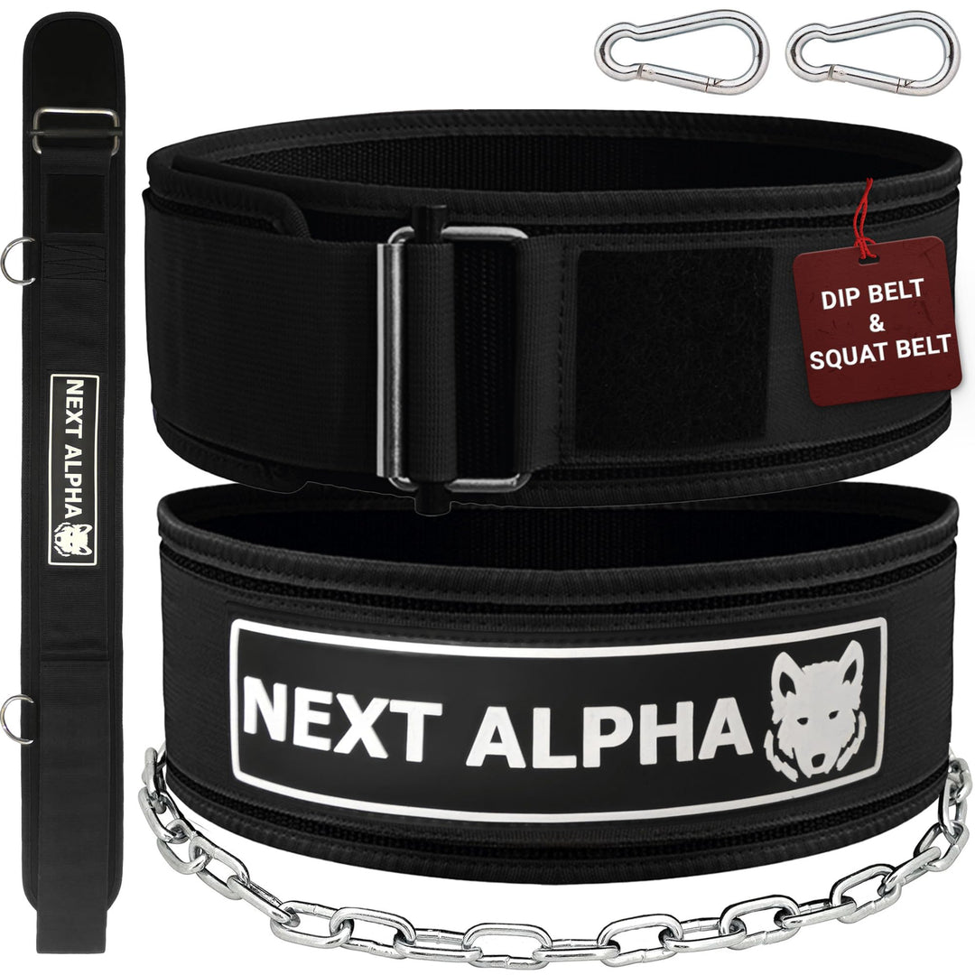 Next Alpha Gewichthebergürtel & Dip Gürtel-Kombination - Custom Weight Lifting Belt für Herren und D