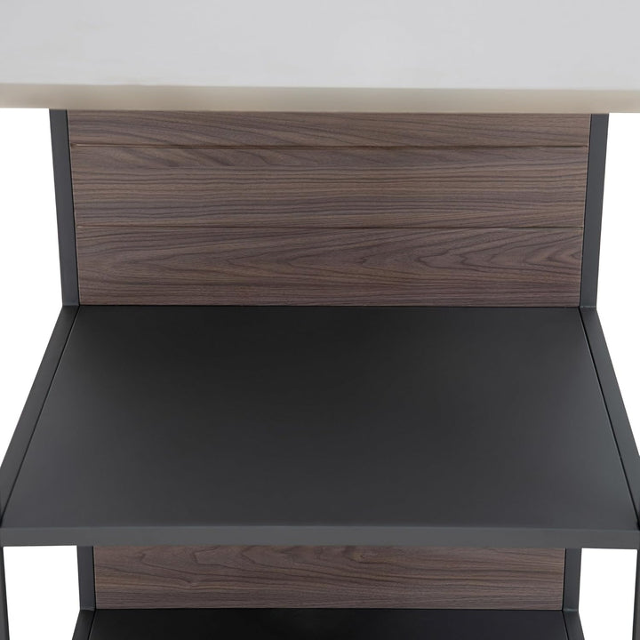 Sunjoy 3-stufiges Outdoor-Grillstation, Robuster Metallrahmen, Edelstahloberfläche &amp; Holzrückwand, P