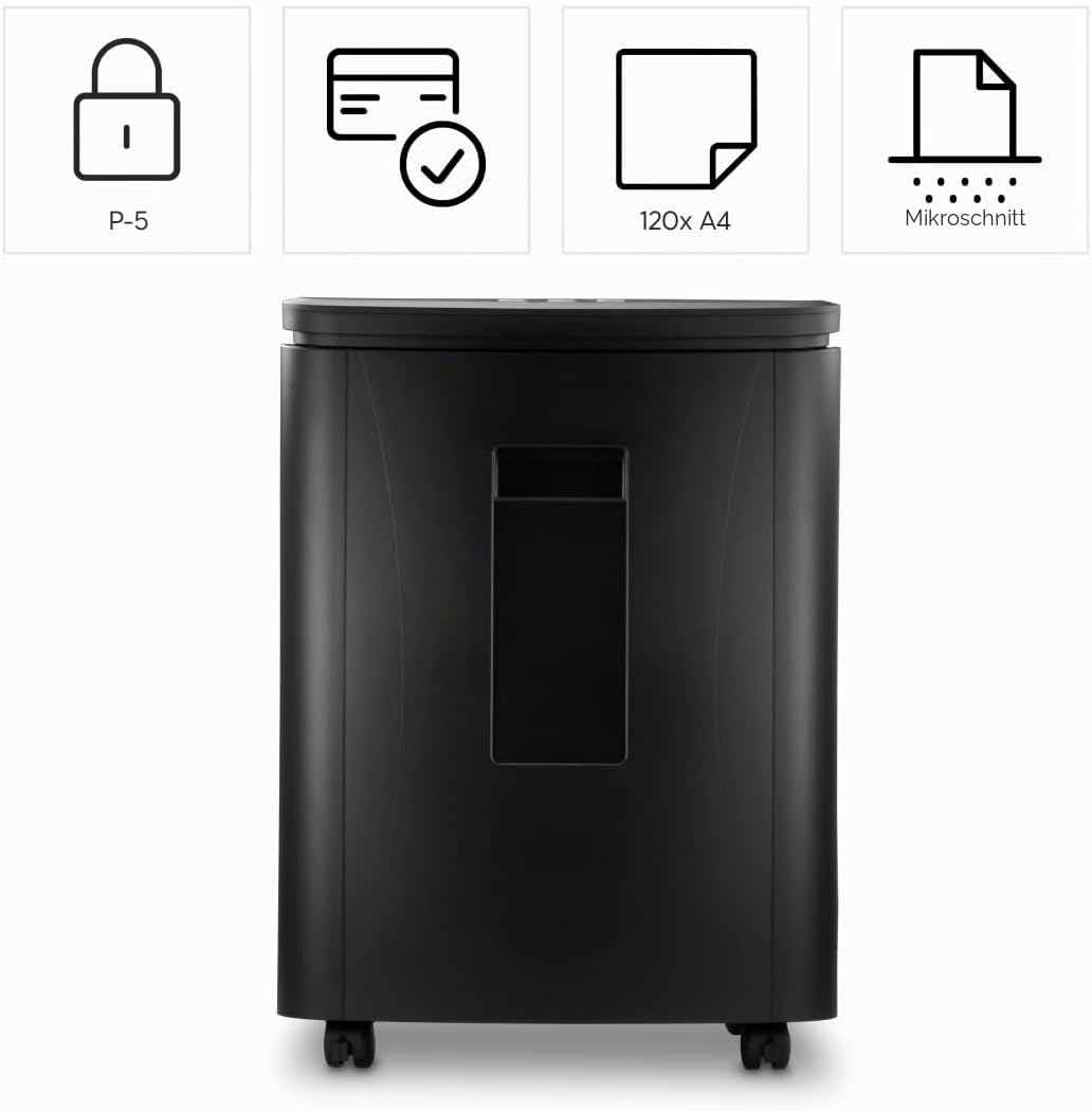 Aktenvernichter Safe Auto M1200, Schredder mit Sicherheitsstufe P4 T4 E3