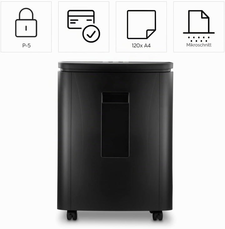 Aktenvernichter Safe Auto M1200, Schredder mit Sicherheitsstufe P4 T4 E3