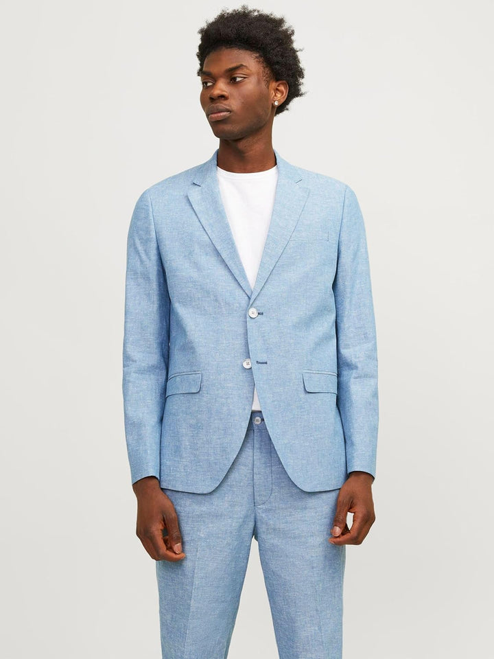 JACK & JONES Herren Jprriviera Linen Blazer Slim Fit Sn Slim Fit Blazer 48 Troposphere/Fit:slim Fit,