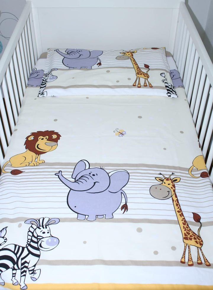 Baby Bettset Bettwäsche mit Himmel Chiffon - Bärchen Blau - Bettausstattung Set (4 teilig), 4 teilig