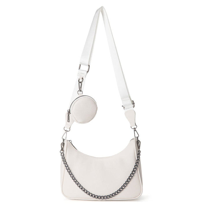 myfriday Schultertasche für Damen Hobo Crossbody Bag Umhängetasche PU-Leder Handtasche mit Kleine Mü