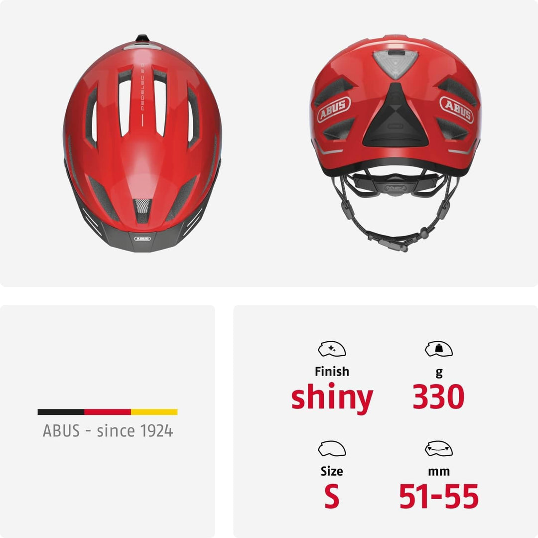 ABUS Stadthelm Pedelec 2.0 - Fahrradhelm mit Rücklicht und Regenhaube - für den Stadtverkehr - für D