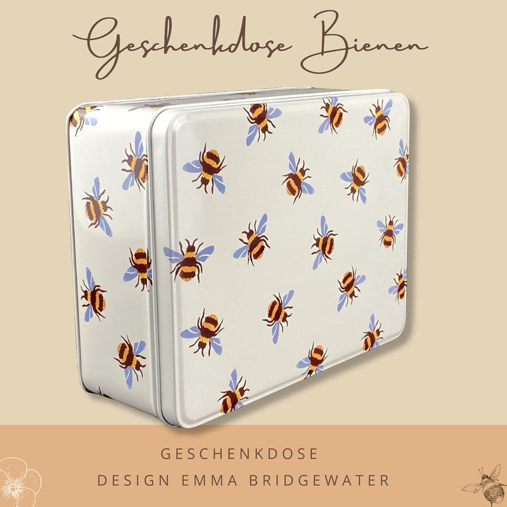 Geschenkdose Design Emma Bridgewater - Liebevoll gestaltete rechteckige Vorratsdose - Motiv Bienen -