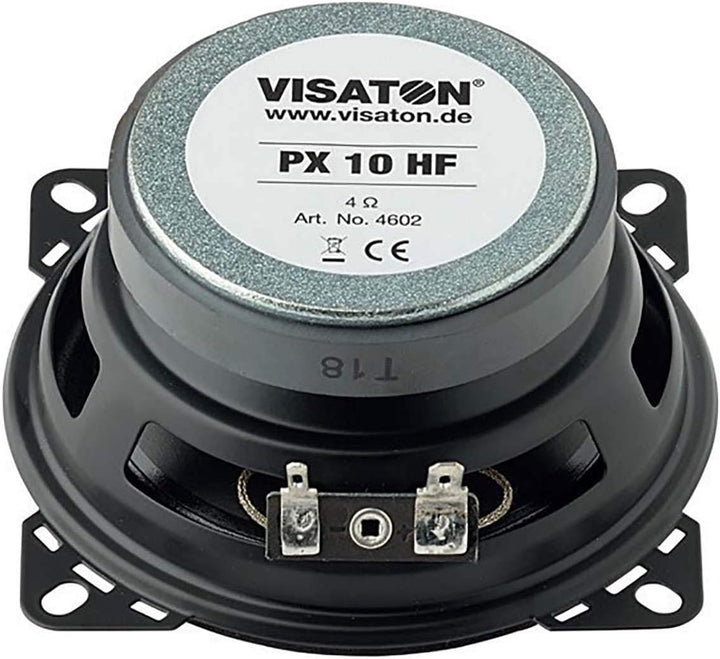 NEDIS Visaton PX 10 HF - 4 Ohm 4 Zoll 10 cm 2-Wege-Koaxiallautsprecher 20 W 4 Ω Wasserfeste Polyprop