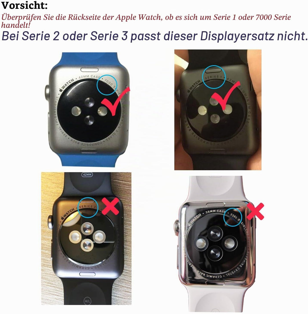 swark LCD Display Compatible with Apple Watch Series 1 A1803 (1st Generation) A1554 42mm Sport Versi