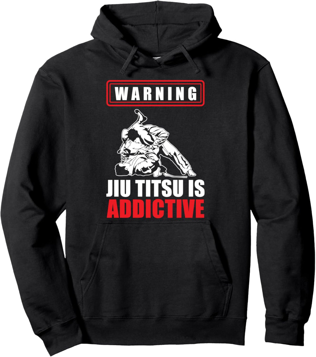 Warnung Jiu Jitsu macht süchtig - Brazilian Martial Arts BJJ Pullover Hoodie