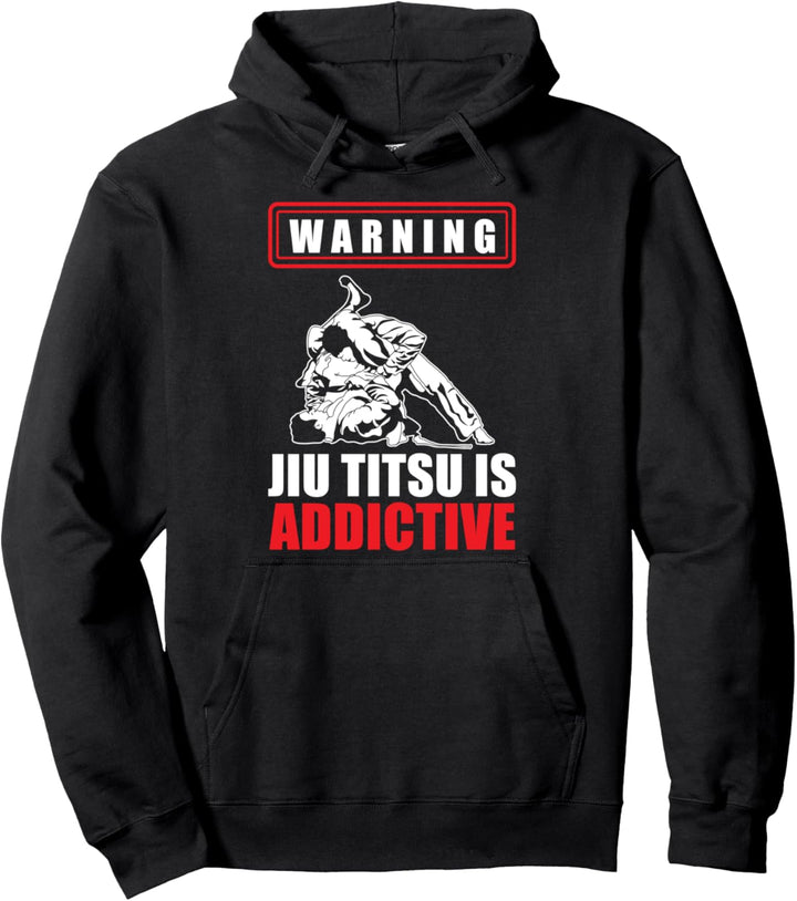 Warnung Jiu Jitsu macht süchtig - Brazilian Martial Arts BJJ Pullover Hoodie