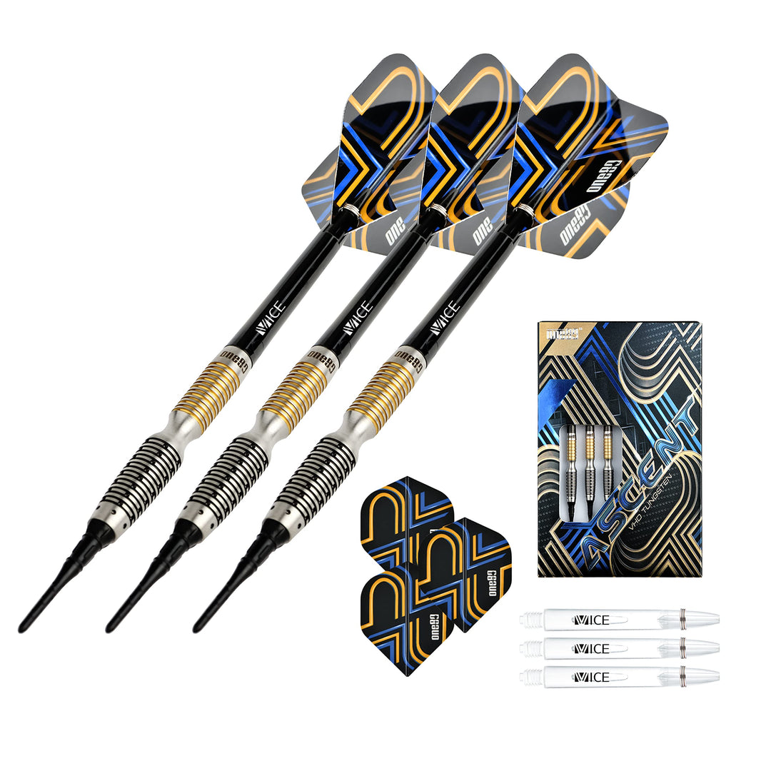 ONE80 Soft Dart Ascent 90% Tungsten Softtip Dart Softdart 3 Dartpfeile Set 20 Gramm 03, 20 Gramm 03
