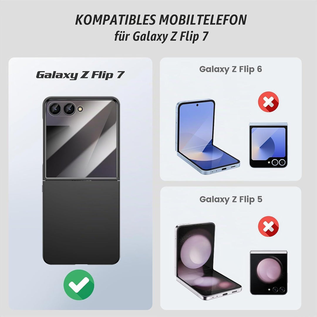 Doeshine für Samsung Galaxy Z Flip 7 Hülle, Anti-Peeping Displayschutzfolie, Ultra Dünn, Lightweight