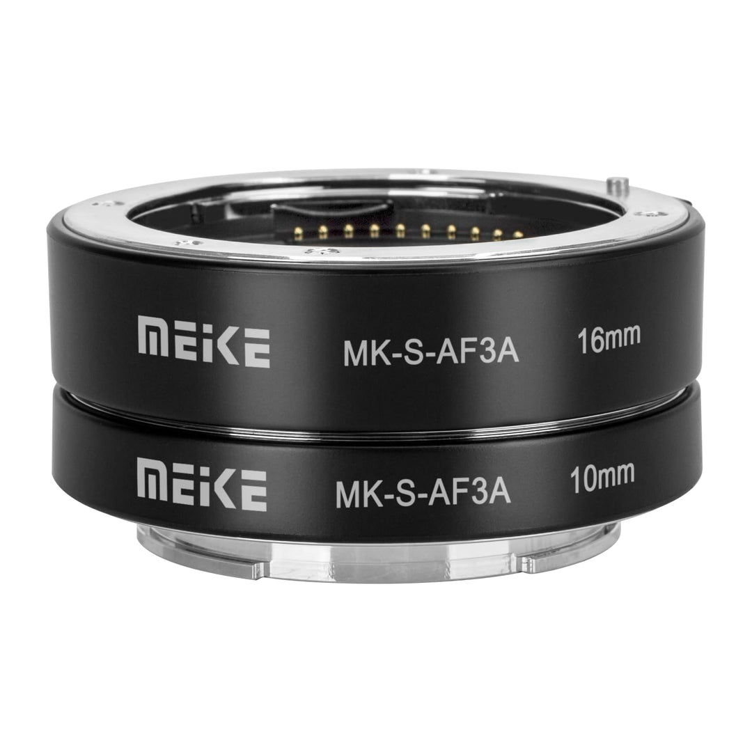 Meike MK-S-AF3A Metall-Autofokus-Makro-Verlängerungsrohr-Adapterring (10 mm + 16 mm) für Sony Mirror