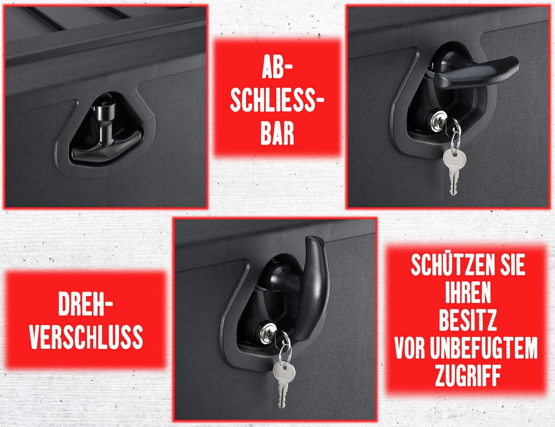 FTsolid Unterbaubox Staubox Anhängerkiste Gurtkiste Unterflurbox Werkzeugkiste (500x365x400), 500x36