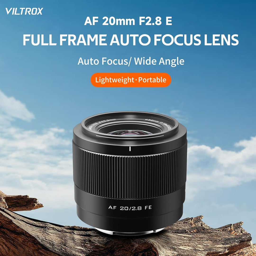 VILTROX AF 20mm F2.8 Air FE Objektiv für Sony E-Mount, 20mm f/2.8 Weitwinkel-Vollformat-Autofokusobj
