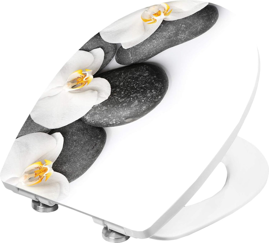 Cornat WC-Sitz "Orchidee" – Ansprechendes Design – Toilettensitz, Orchidee