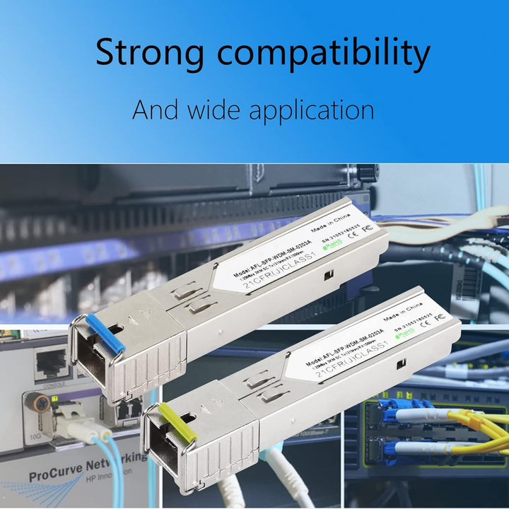 CERRXIAN 1.25G Single Mode BIDI SFP SC Modul Glasfaser-Transceiver, SFP-WDM-SM, 3KM SC Tx1550nm/Rx13