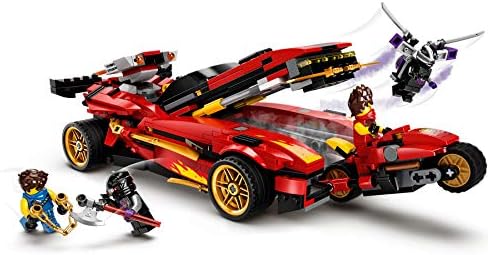 LEGO 71737 NINJAGO Legacy X-1 Ninja Superauto und Motorrad mit Cole als goldene Minifigur Standard V