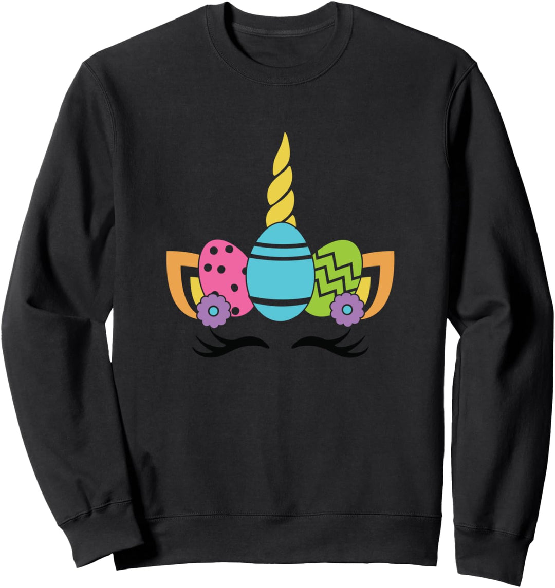Easter Bunny Unicorn Cute Rabbit Face Girls Sweatshirt