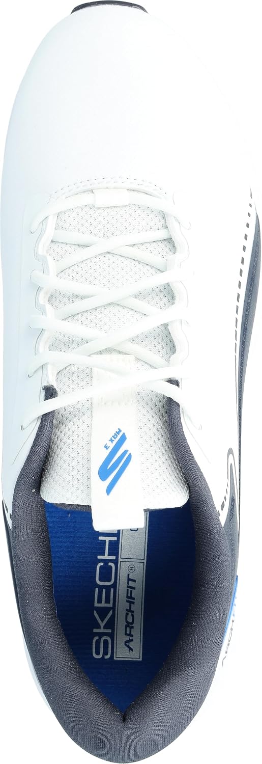 Skechers Herren 214032 Sportschuhe 41 EU Weiss Marineblau, 41 EU Weiss Marineblau