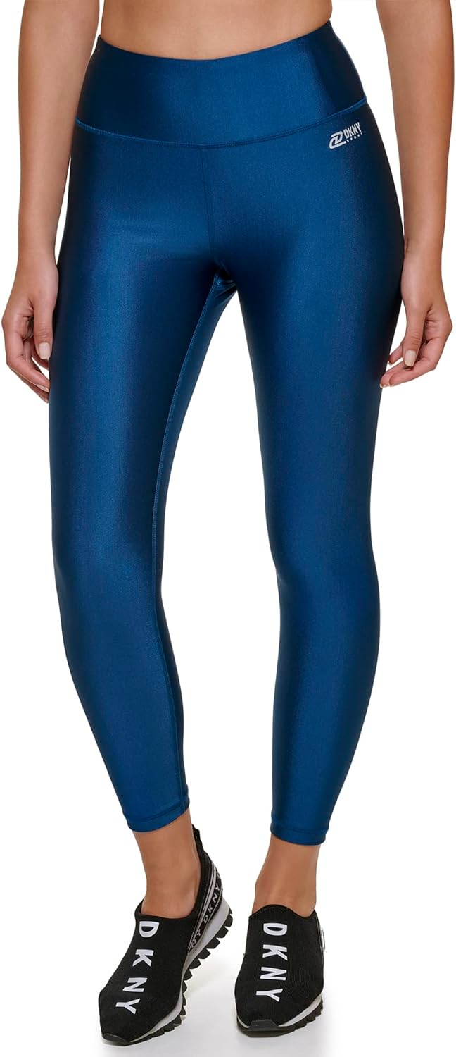 DKNY Damen High Waist Leggings S Poseidon, S Poseidon