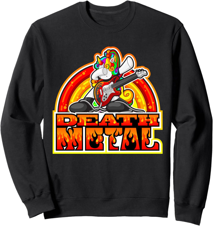 Lustige Einhorn Death Metal Geschenke Fans Sweatshirt