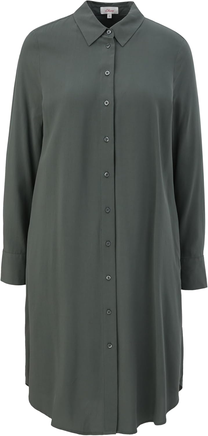 s.Oliver Damen Hemdblusenkleid 36 Grün, 36 Grün