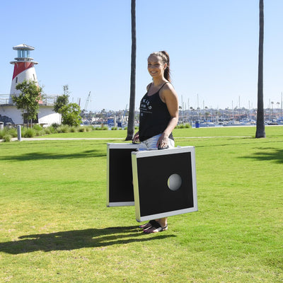 GoSports Klassisches Cornhole Set in regulärer Grösse – enthält 8 Sitzsäcke und Regeln