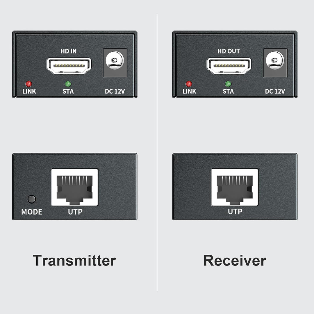 DT273P HDMI Extender über IP Ethernet 120m/490ft Bertragung über Cat5e/6/7 Netzwerkkabel Unterstützt