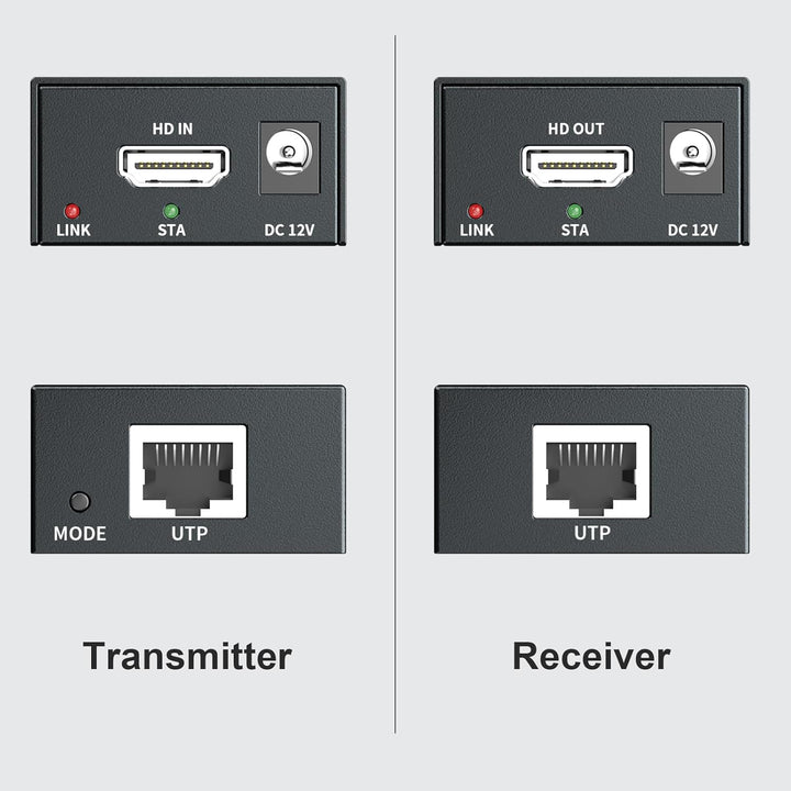 DT273P HDMI Extender über IP Ethernet 120m/490ft Bertragung über Cat5e/6/7 Netzwerkkabel Unterstützt