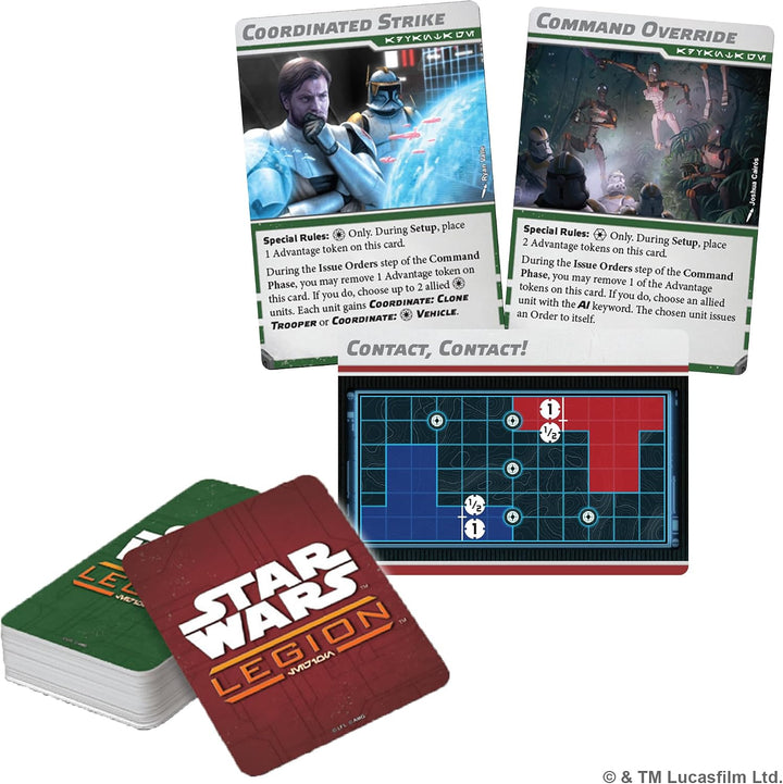 Asmodee, Star Wars: Legion – Battle Deck Card Pack II (Gefechtskarten-Set II), DE-Version, Tabletop-