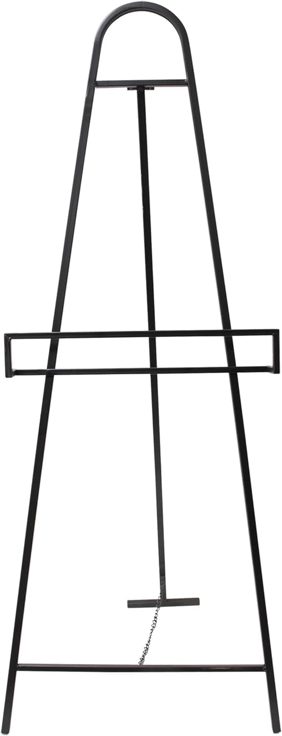 Staffelei "Modern" aus Metall, matt-schwarz, 115 cm hoch, Kundenstopper, Bilderständer, Dreifuss, Ma
