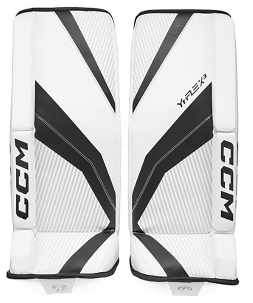 CCM YFlex 3 Goalie Schiene Bambini, Grösse:22 Zoll, Farbe:Weiss/rot/schwarz