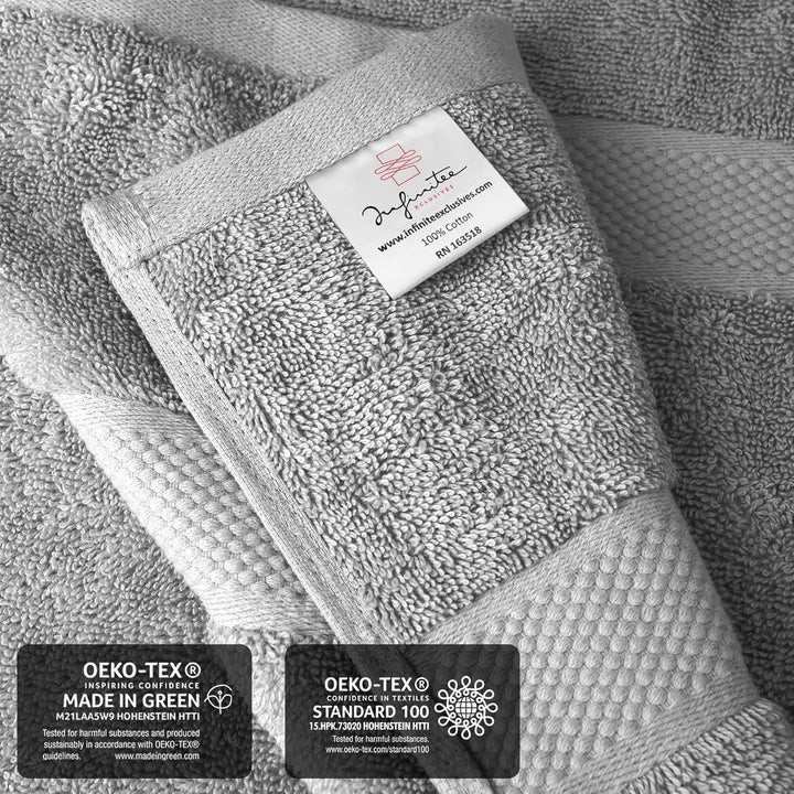 Infinitee Xclusives Extra grosse Badetücher – 2er-Set | 90 x 180 cm | 600 g/m² | 100% ringgesponnene