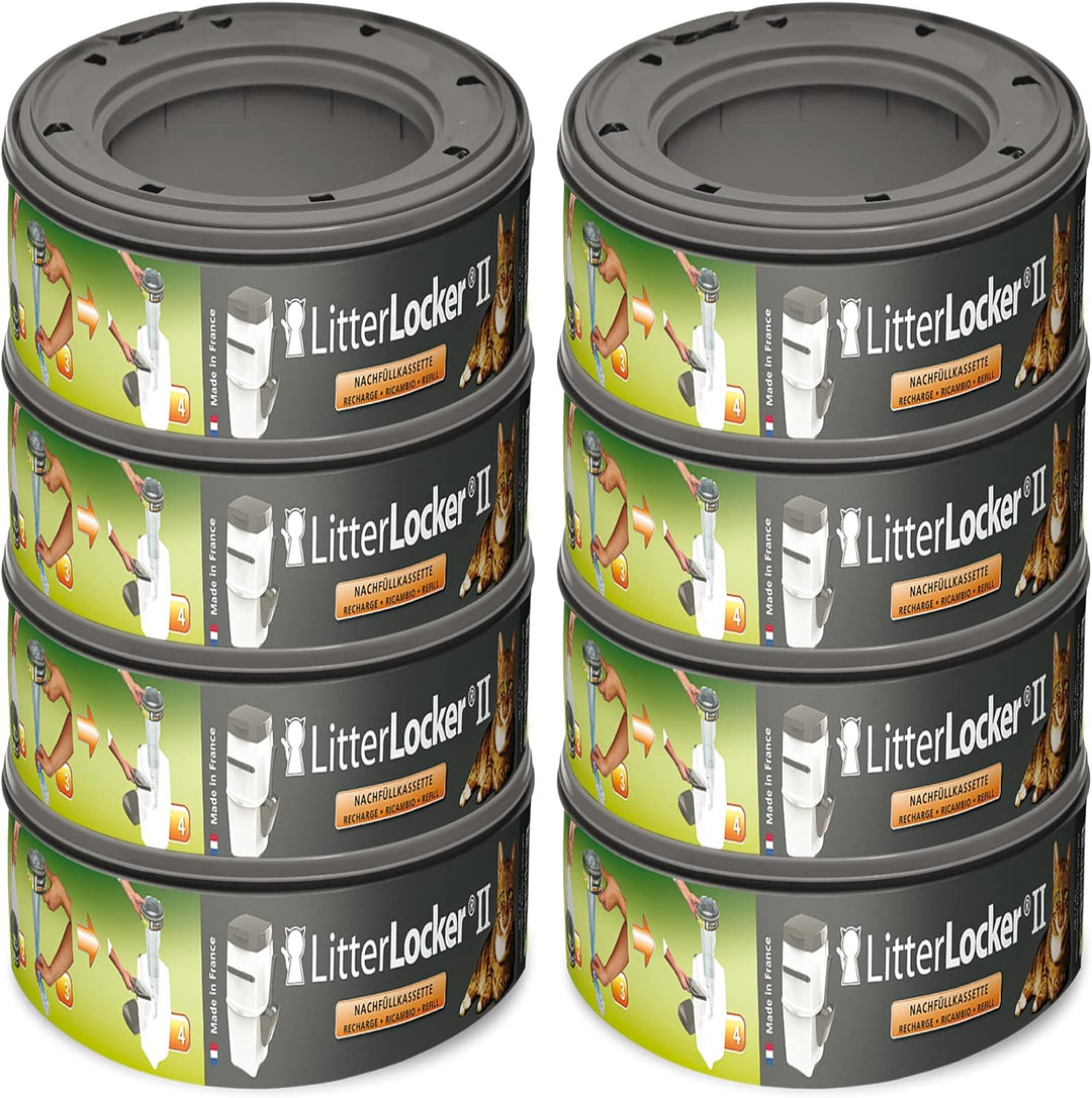 Angelcare LitterLocker 2 Original Nachfüllkassetten, 8er-Pack, erspart den täglichen Gang zur Müllto