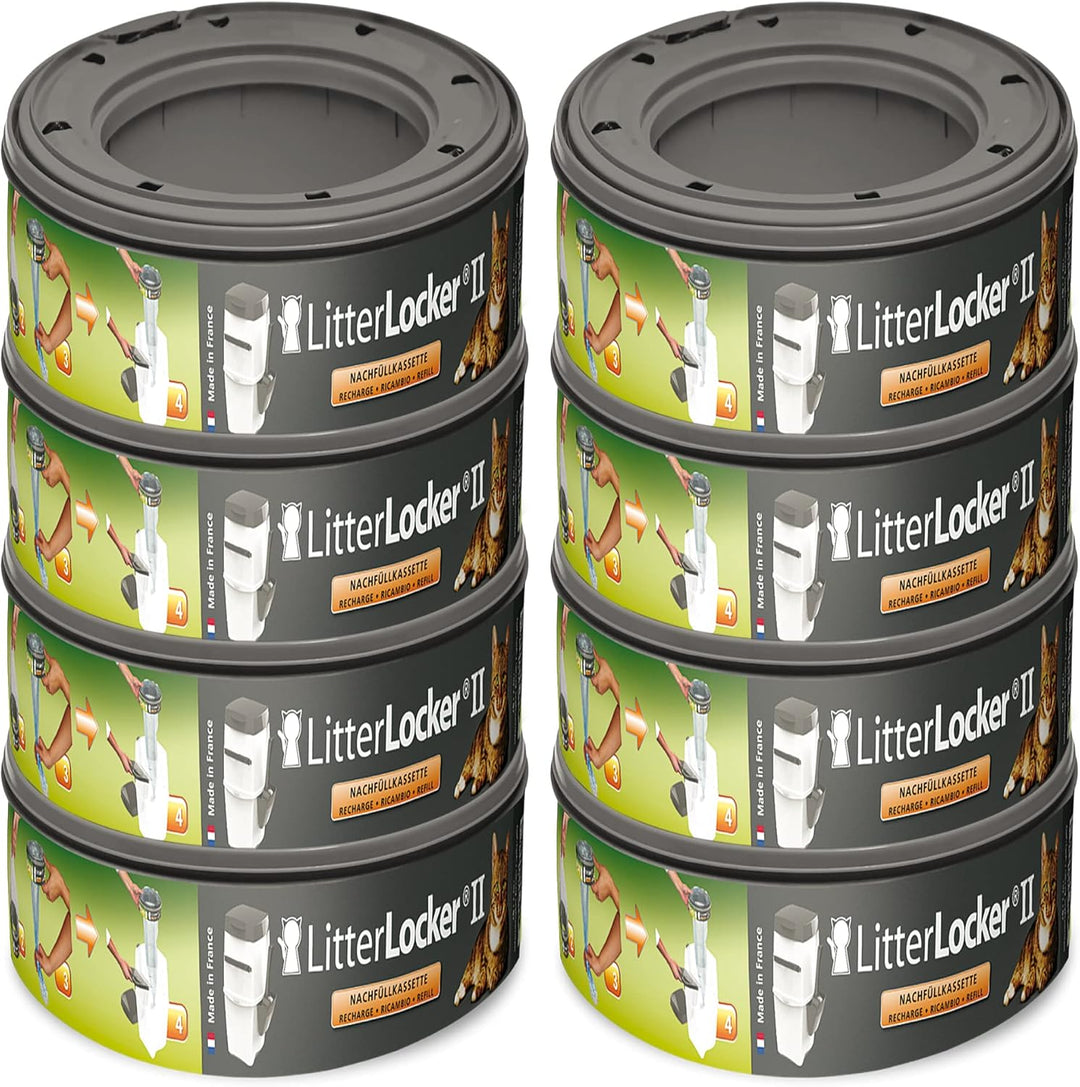 Angelcare Litter Locker 2 8er-Pack Nachfüllkassetten & LitterLocker Fashion 8er- Pack Nachfüllkasset