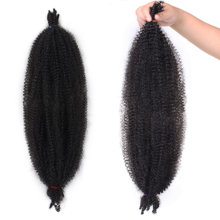 Leeven 16 Zoll Springy Twist Hair for Afro Marley Locs 8 Packs Afro Kinky Curly Marley Braiding Hair